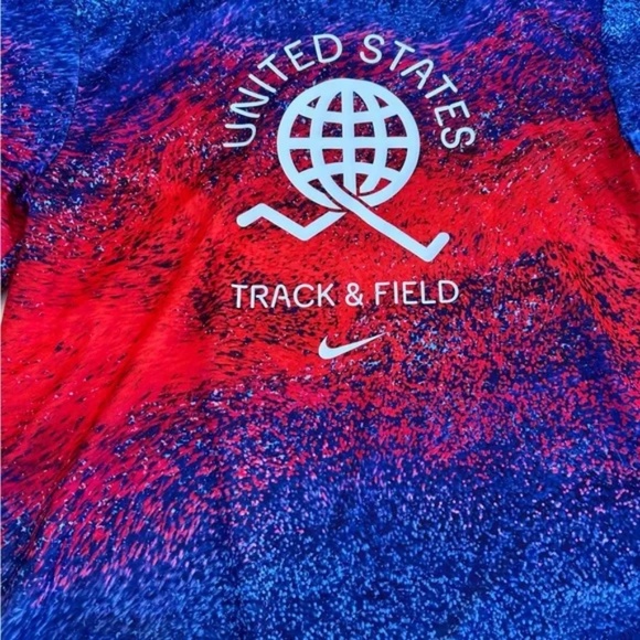 Nike Miler Team USA Dri Fit Track and Field Running Shirt Size Mens Large - Picture 1 of 5